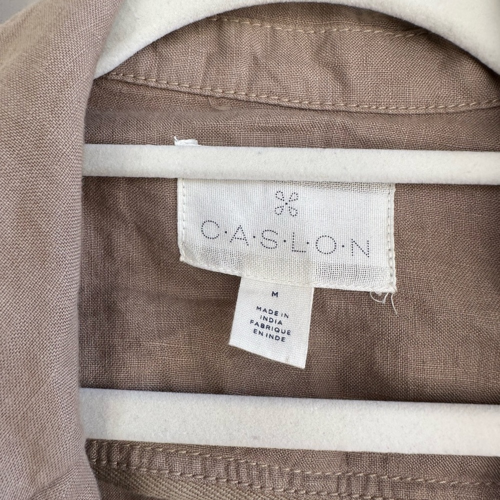 Upcycled Linen Jacket With Patchwork Star - image 4